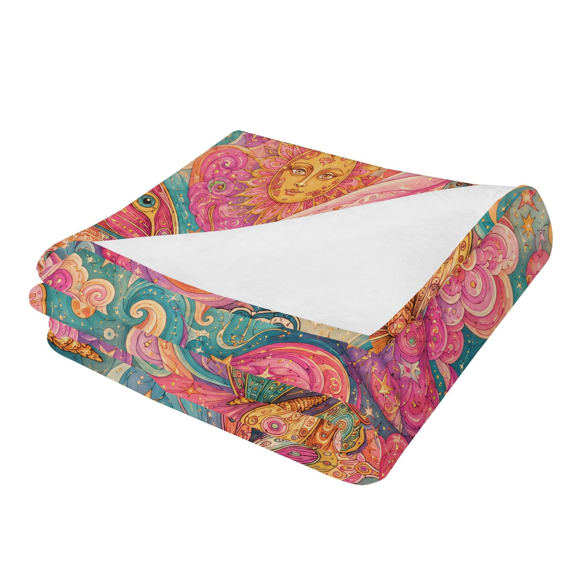 Bohemian Celestial Moth Print Blanket