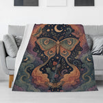 Cosmic Moth Print Blanket