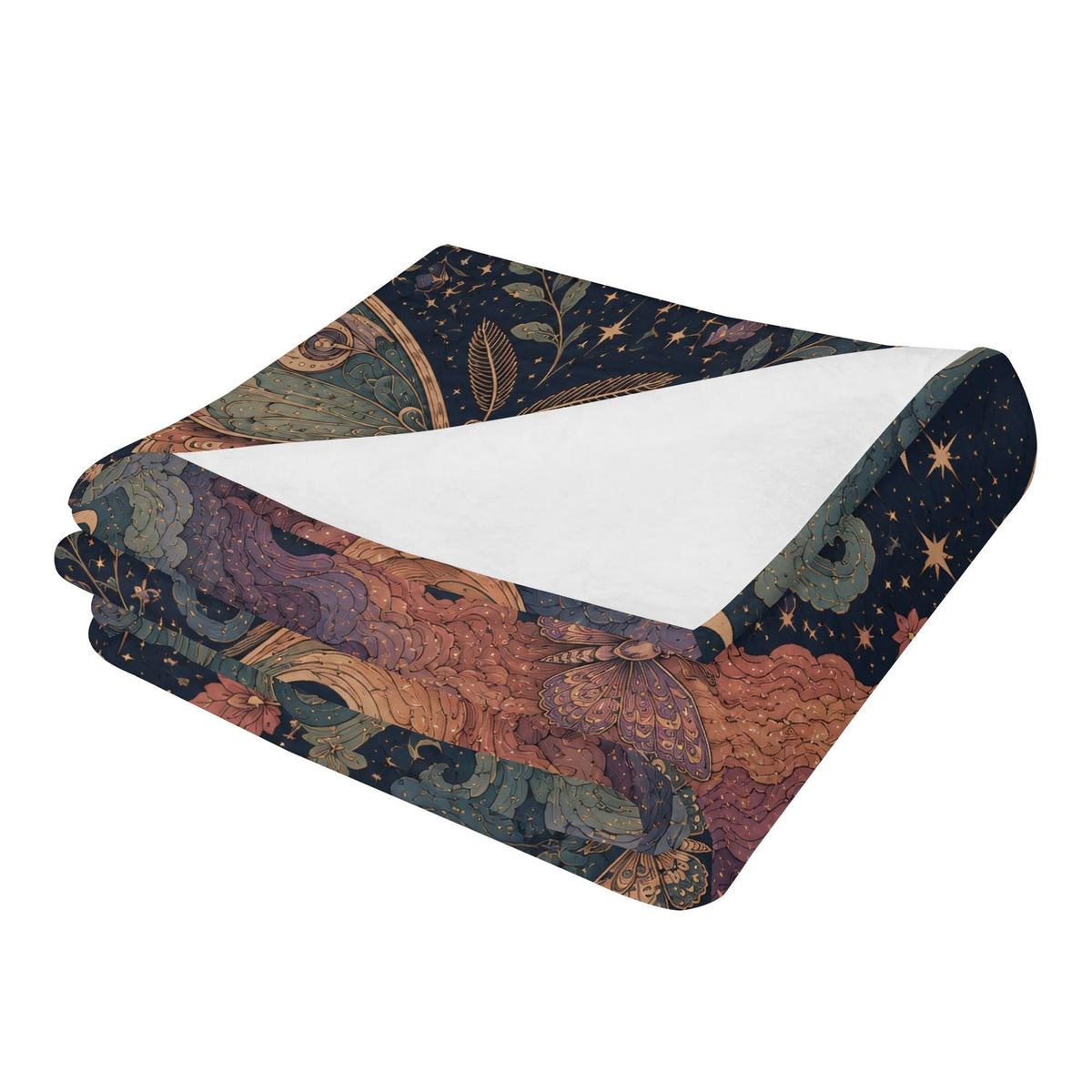 Cosmic Moth Print Blanket