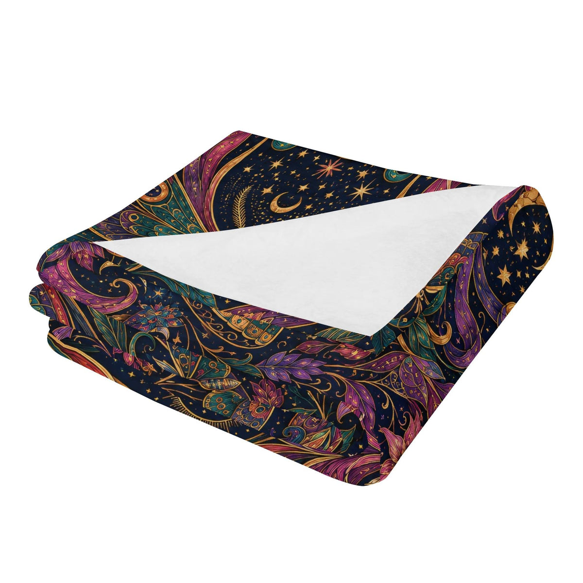 Mystical Boho Moth Print Blanket