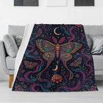 Mystical Moth Print Blanket