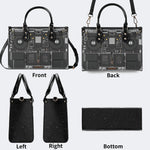 Mechanical Panel Print - Leather Handbag