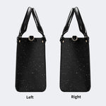 Starry Night Floral Moth Print - Leather Handbag
