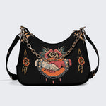 Deal With The Devil Print - Leather Crossbody Bag