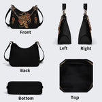 Old School Tiger & Snake Print - Leather Crossbody Bag