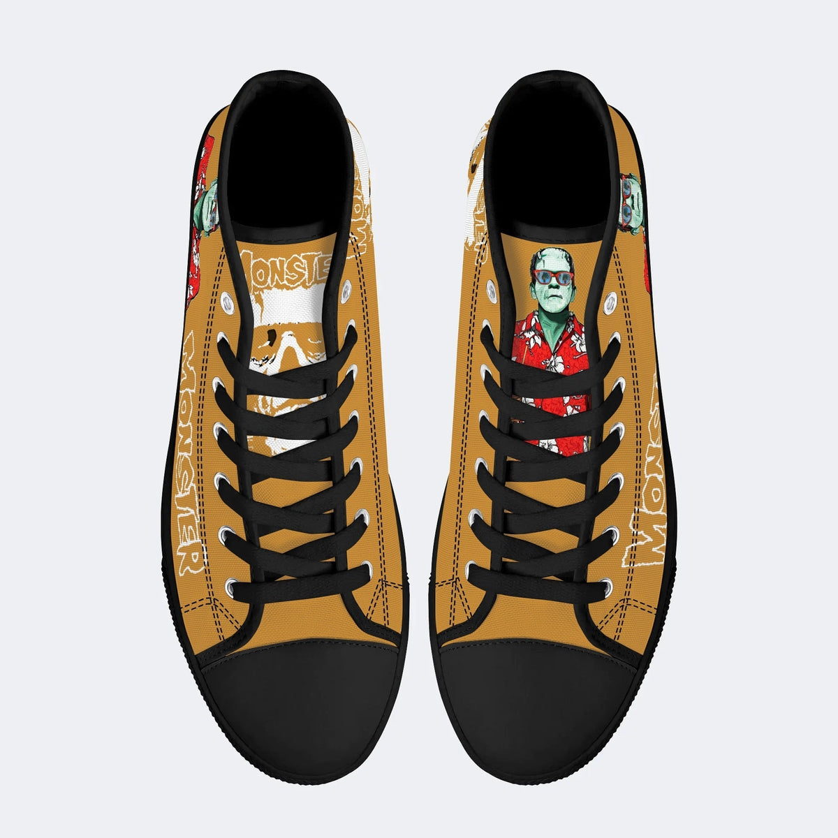 Unisex Monster Print - High Top Canvas