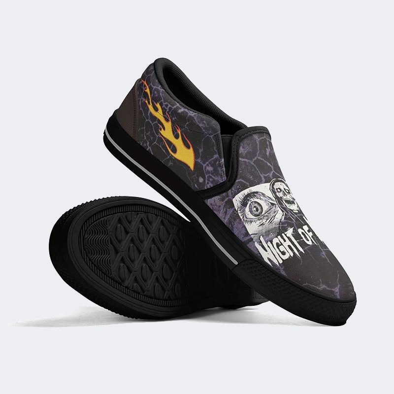 Unisex Night Of Horror Print - Slip On Shoes