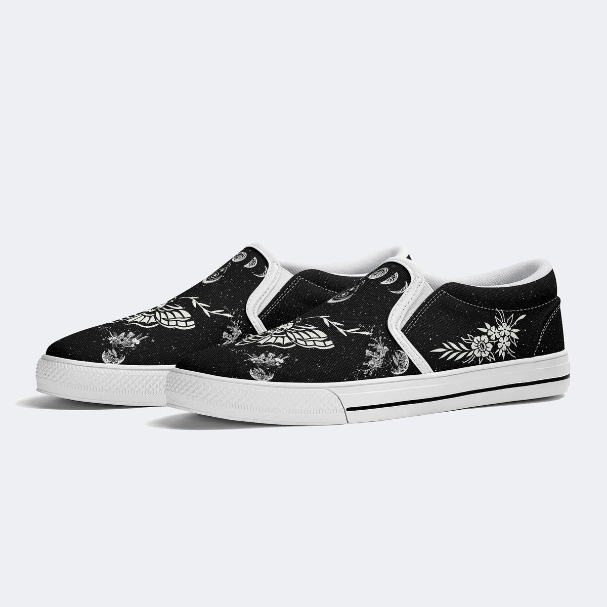 Classic Death Moth Vintage Print - Slip On Shoes