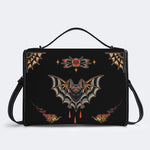 Traditional Bats Print - Leather Satchel Bag
