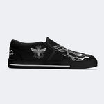 Unisex Death Moth&Skull Print - Slip On Shoes