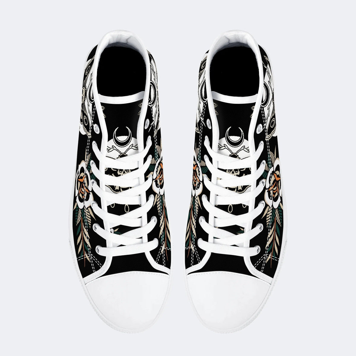 Unisex Death Moth Vintage Print - High Top Canvas