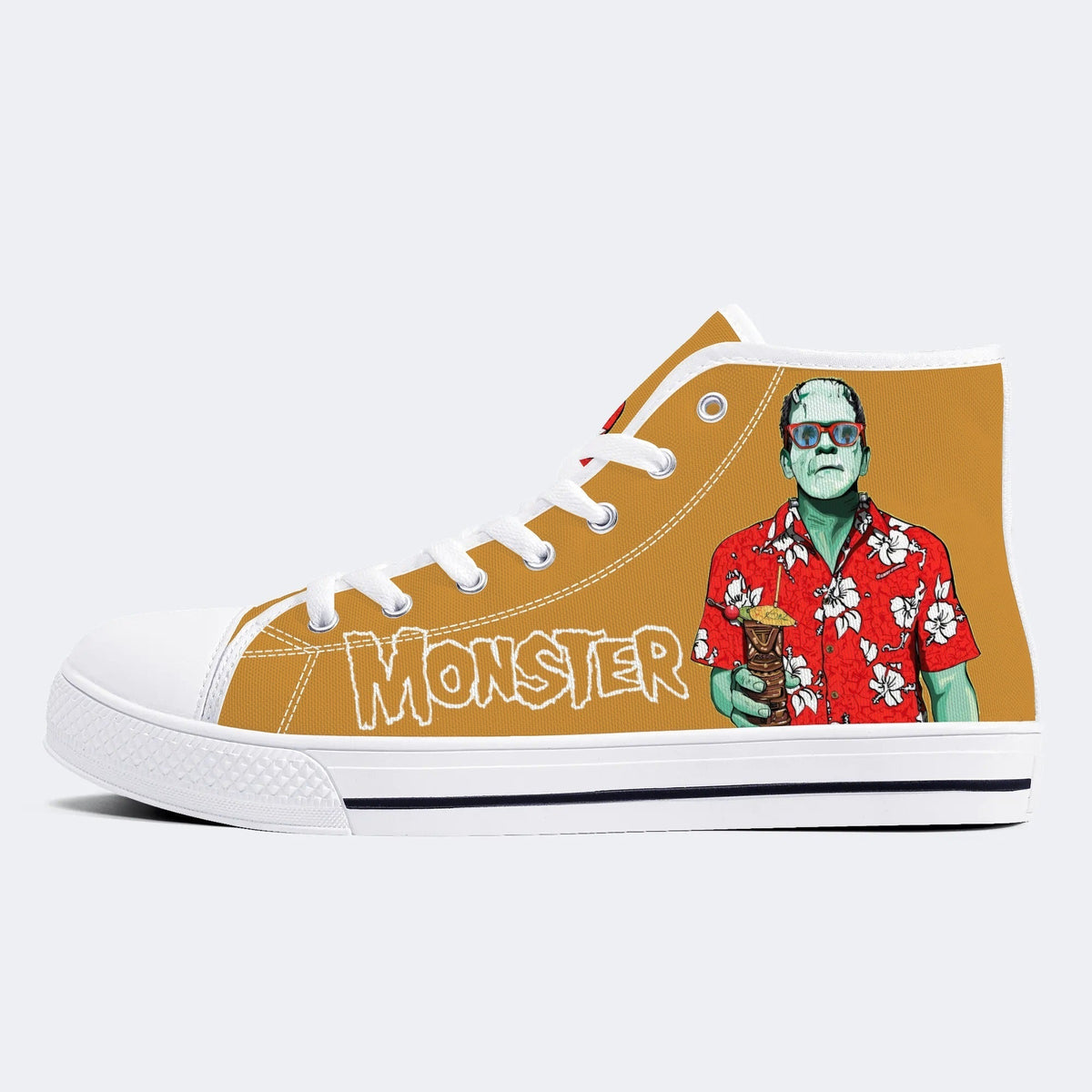 Unisex Monster Print - High Top Canvas