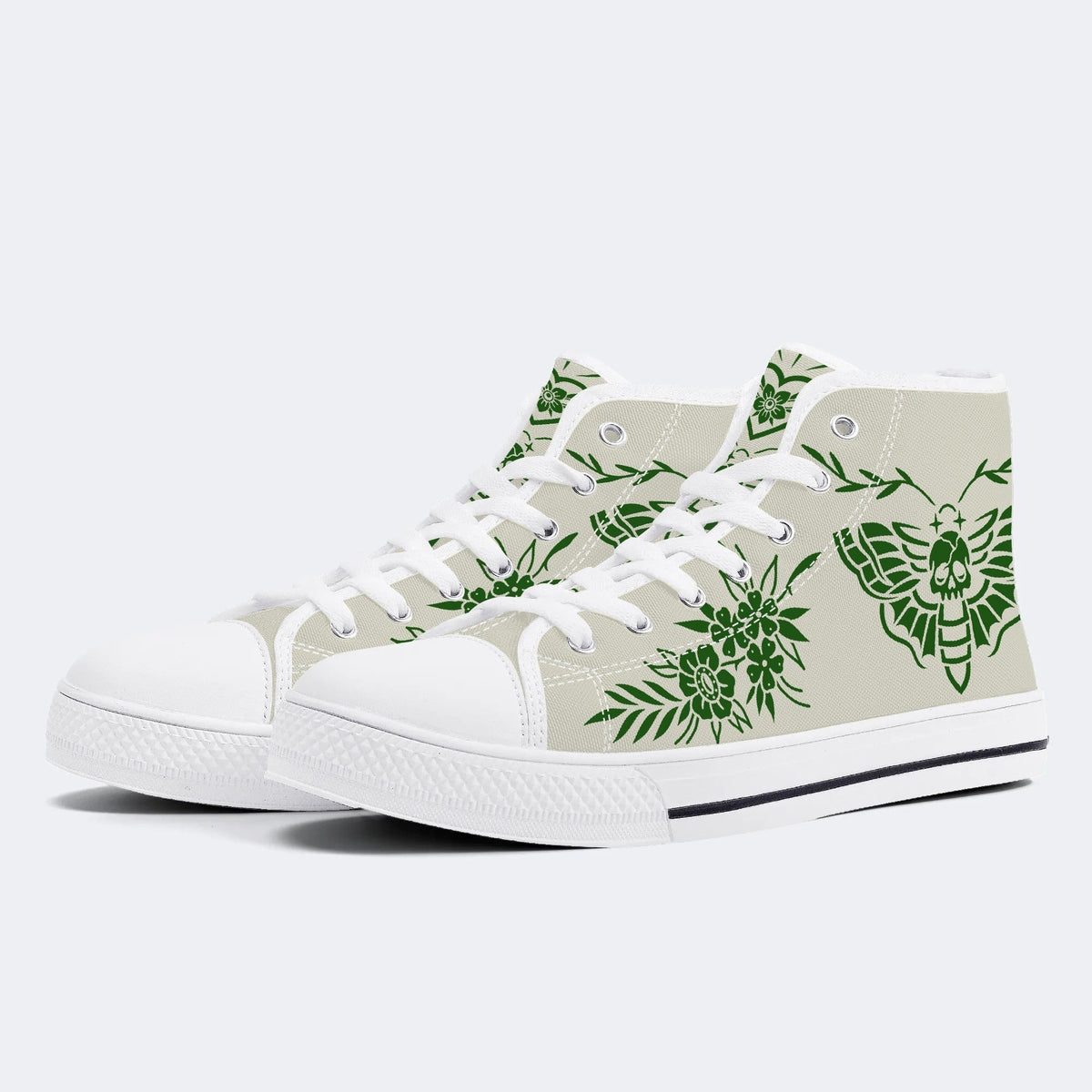 Classic Death Moth Vintage Print - High Top Canvas