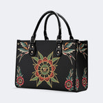 Eyes&Flower Art Print - Leather Handbag