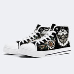 Unisex Death Moth Vintage Print - High Top Canvas