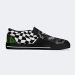 Unisex Death Moth&Skull Print - Slip On Shoes