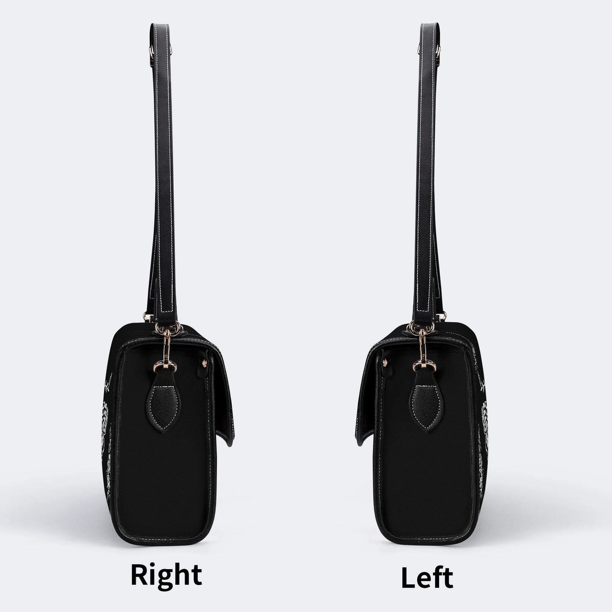 Death Moth Vintage Print - Leather Satchel Bag