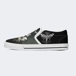 Surreal Death Moth&Skull - Slip On Shoes
