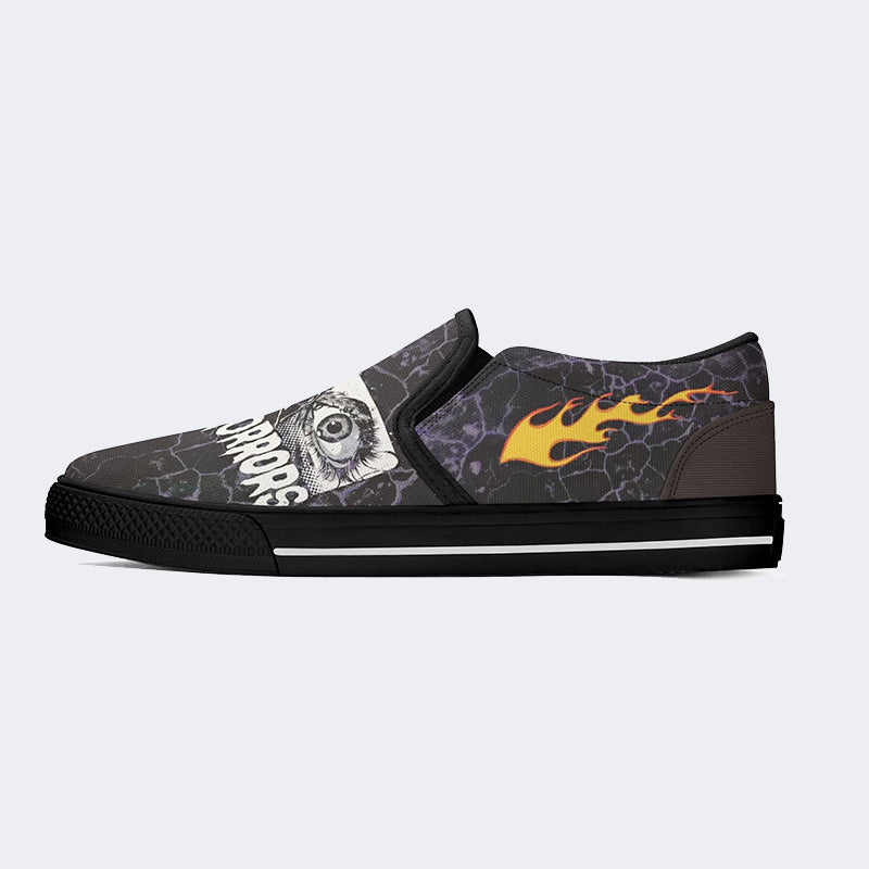 Unisex Night Of Horror Print - Slip On Shoes