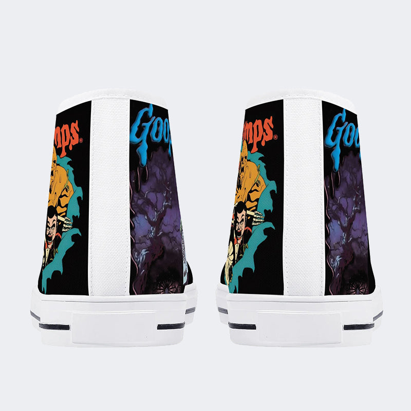 Unisex Horror Skull Print - High Top Canvas