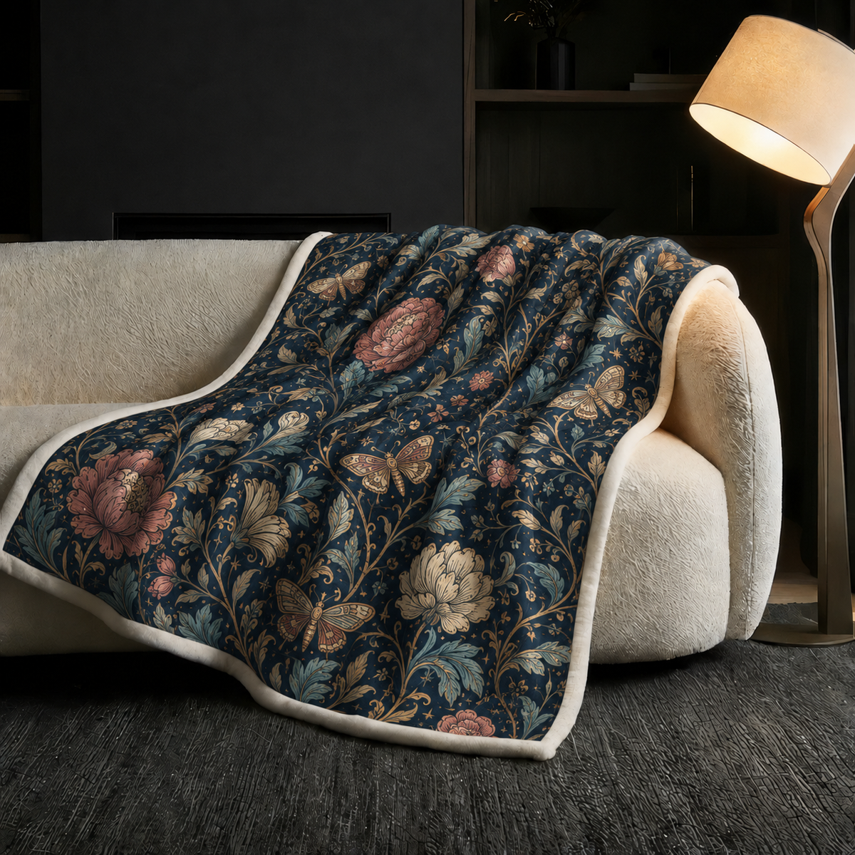 Psychedelic Moth Print Blanket