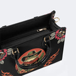Cowboy Frog Print - Leather Handbag