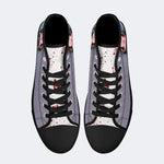 Unisex Demon Skeleton Graffiti Print - High Top Canvas