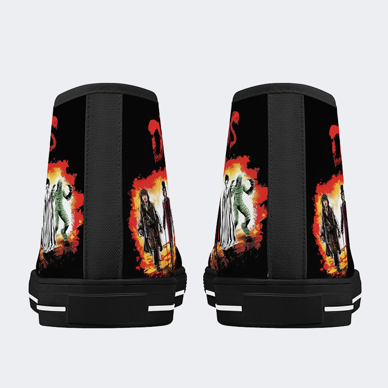 Unisex Horror Movies Print - High Top Canvas
