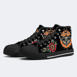 Unisex Death Moth Vintage Print - High Top Canvas
