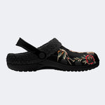 Lucky Cat Print - Fur Lined Slippers/Sandals