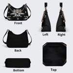Gothic Eagle And Snake - Leather Crossbody Bag