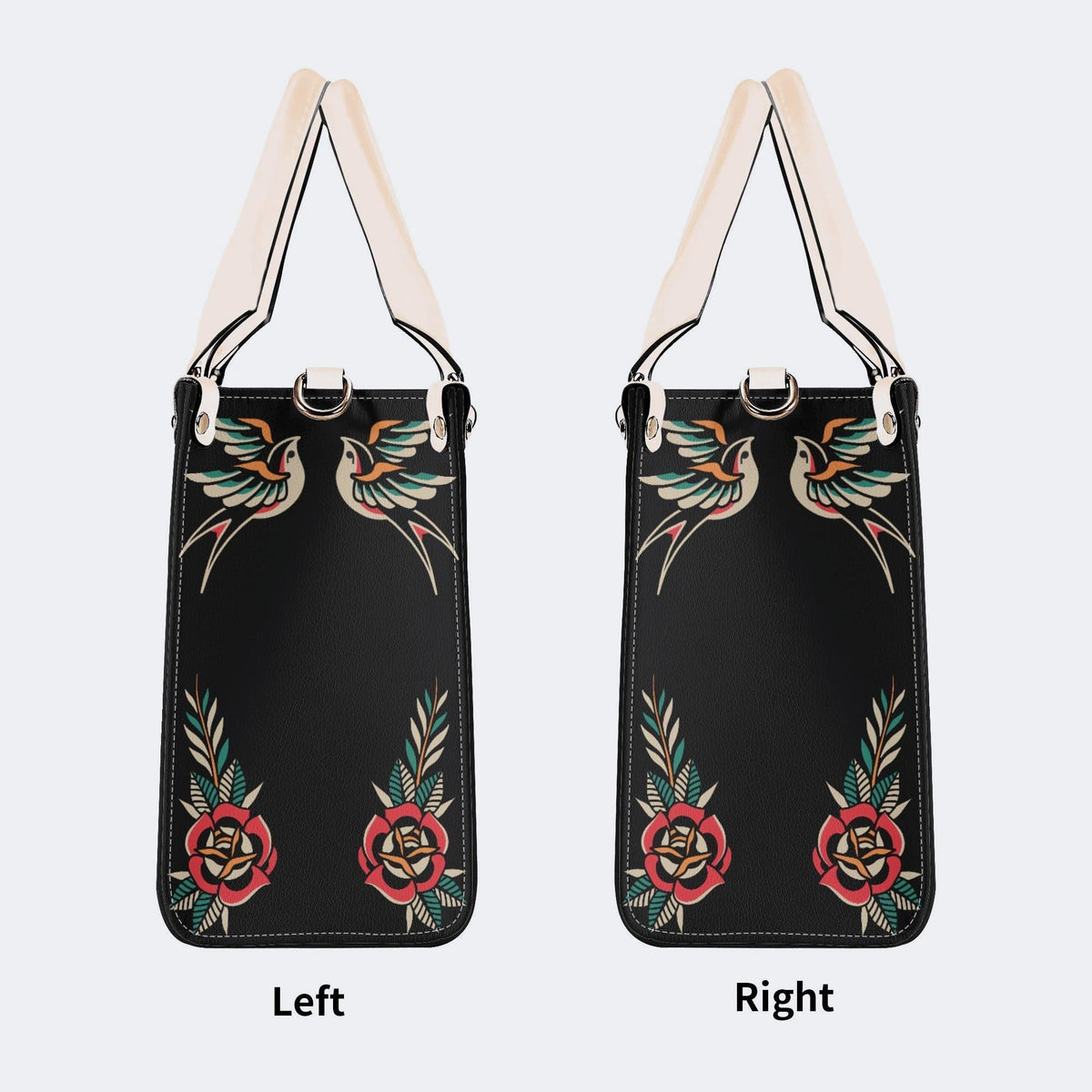 Eyes&Flower Art Print - Leather Handbag