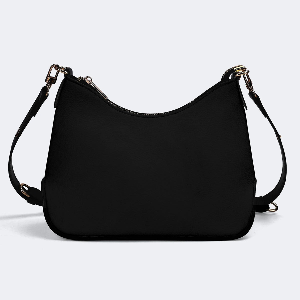 Retro Print Dark Death Moth - Leather Crossbody Bag