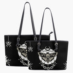 Death Moth Vintage Print - Leather Shoulder Bag