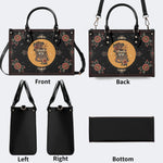Tiger And Snake In The Moonlight- Leather Handbag