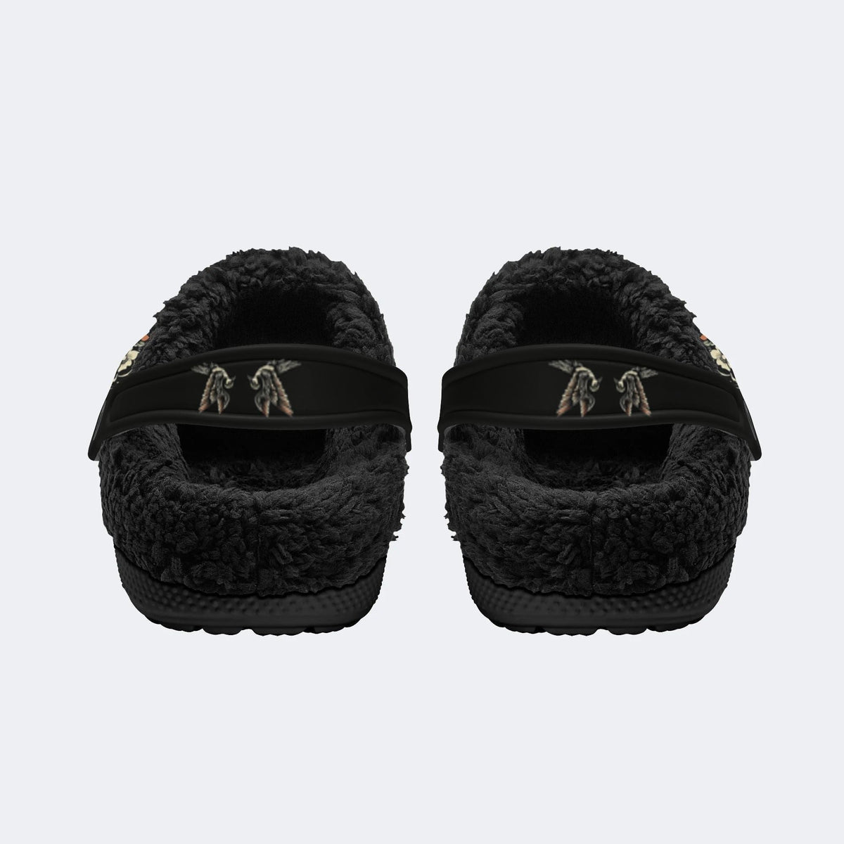 Tiger With Flower VintagePrint - Fur Lined Slippers/Sandals