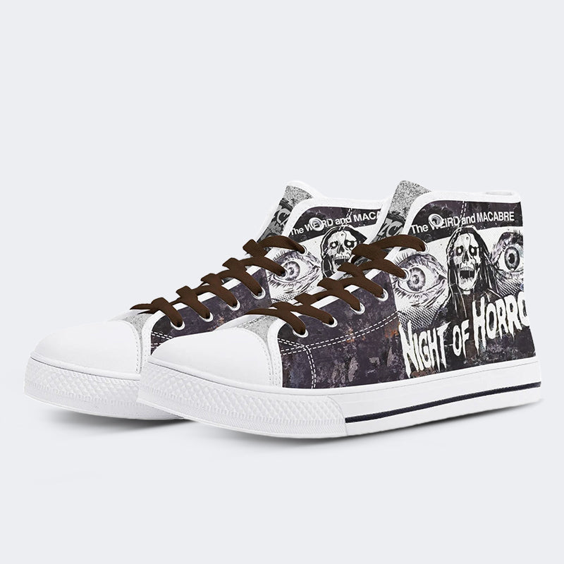 Unisex Night Horror Print - High Top Canvas