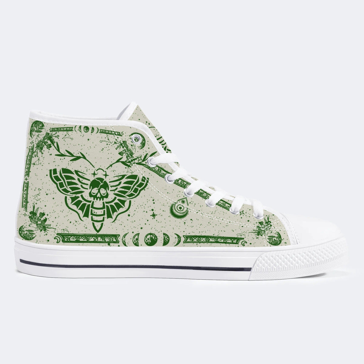 Classic Death Moth Vintage Print - High Top Canvas