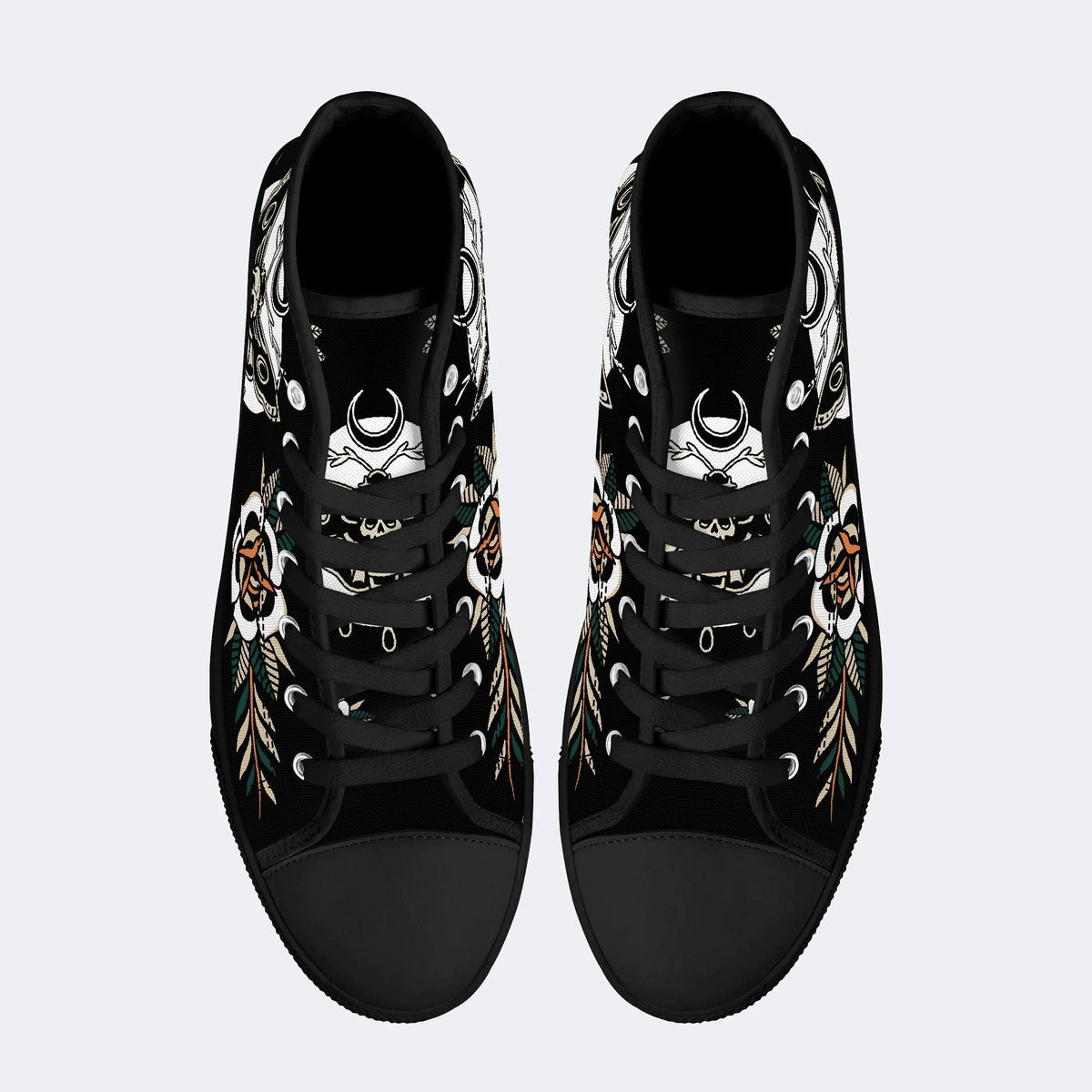 Unisex Death Moth Vintage Print - High Top Canvas