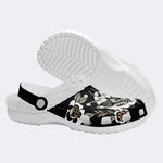 Death Moth Vintage Print - Fur Lined Slippers/Sandals