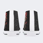 Figure&Wing&Letter Print - High Top Canvas