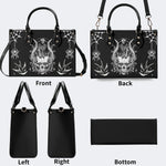 Horror Skull Print - Leather Handbag