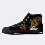Tiger And Auspicious Clouds Print - High Top Canvas
