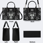 Unisex Tiger Print - Leather Handbag