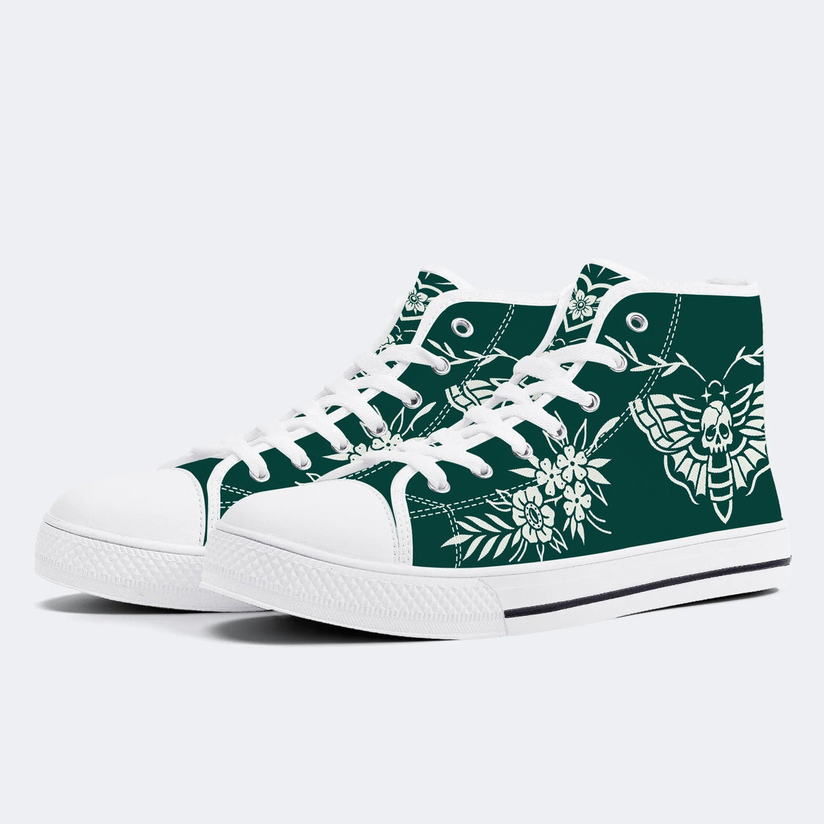 Classic Death Moth Vintage Print - High Top Canvas