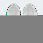 Fluorescent Skull Print- Fur Lined Slippers/Sandals