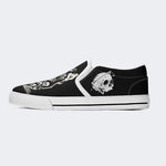 Unisex Horror Skull Print - Slip On Shoes