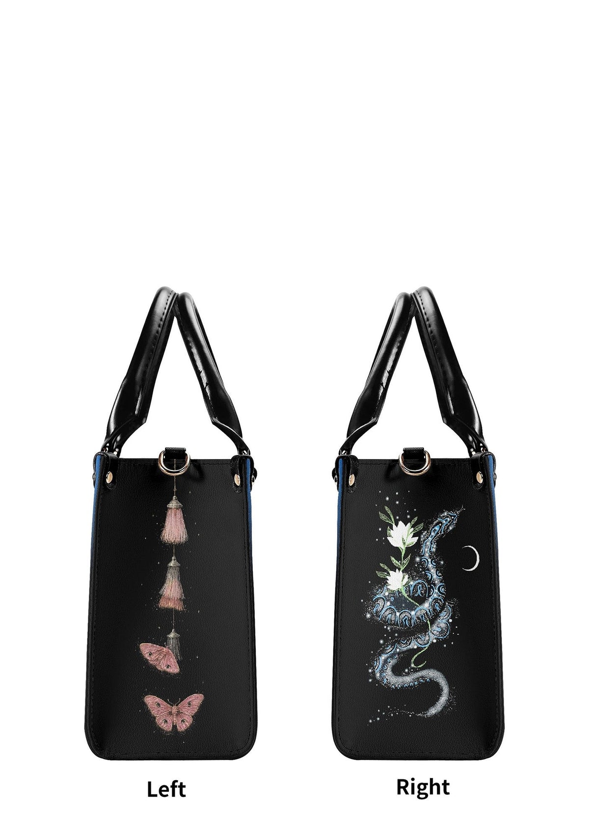Celestial Bloom & Moth Handbag