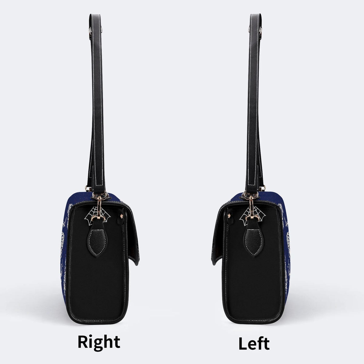 Classic Death Moth Vintage Print - Leather Satchel Bag