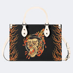 Unisex Monkey Print - Leather Handbag